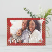 赤と緑の点の数が増え、フォトクメリーリスマス シーズンカード (スタンド正面)