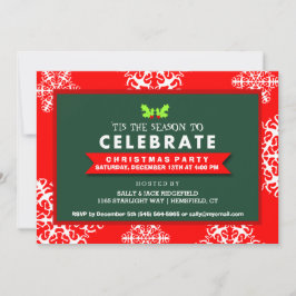 赤と緑の祝季節 招待状