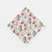 赤と緑の紙 スタンダードランチョンナプキン (角)