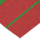 赤と緑の編み物クリスマスホリデー ショートテーブルランナー (コーナー)