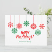 赤と緑の肉球の雪の結晶 (スタンド正面)