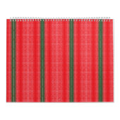 赤と緑の背ストライプの景 カレンダー (カバー)