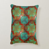 赤と緑の色融合アクセント枕 アクセントクッション (裏面(縦))