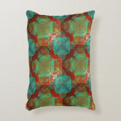 赤と緑の色融合アクセント枕 アクセントクッション (正面(垂直))