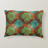 赤と緑の色融合アクセント枕 アクセントクッション (裏面)