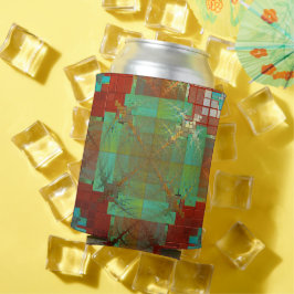 赤と緑の色融合クーラーボックス 缶クーラー