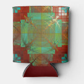 赤と緑の色融合クーラーボックス 缶クーラー (正面)