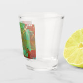 赤と緑の色融合ショットガラス ショットグラス (右)