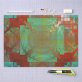 赤と緑の色融合ティッシュペーパー 薄葉紙 (クラフト)