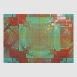 赤と緑の色融合ティッシュペーパー 薄葉紙