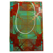 赤と緑の色融合抱き枕 ミディアムペーパーバッグ (正面)