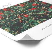 赤と緑の花のバラポスター ポスター (角)