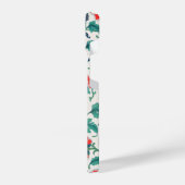 赤と緑の花柄 iPhoneケース (左側面)