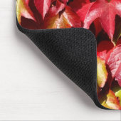 赤と緑の葉 マウスパッド (コーナー)