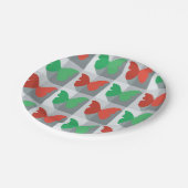 赤と緑の蝶 ペーパープレート (アングル)