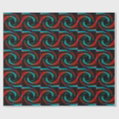 赤と緑の触手 ラッピングペーパー (フラット)