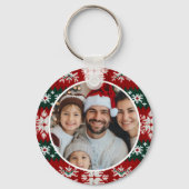 赤と緑の醜いクリスマスセーター キーホルダー (正面)