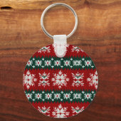 赤と緑の醜いクリスマスセーター キーホルダー (裏面)