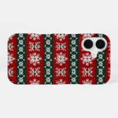 赤と緑の醜いクリスマスセーター iPhone 16ケース (裏面横)