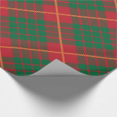 赤と緑の金ゴールドアクセント水牛の格子模様 ラッピングペーパー (角)
