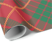 赤と緑の金ゴールドアクセント水牛の格子模様 ラッピングペーパー (ロールコーナー)