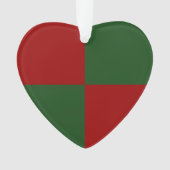 赤と緑の長方形 オーナメント (正面)