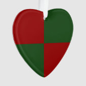 赤と緑の長方形 オーナメント (正面)