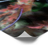 赤と緑の雑草 ポスター (角)