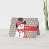 赤と緑の雪だるま シーズンカード (裏面)