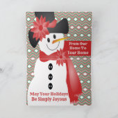 赤と緑の雪だるま シーズンカード (内部)