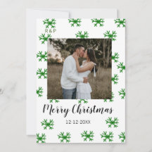 赤と緑の雪の結晶のテキストの写真 メリークリスマス