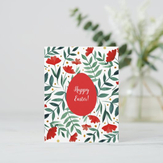 赤と緑の魔法の庭の水色の花 シーズンカード (スタンド正面)