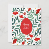 赤と緑の魔法の庭の水色の花 シーズンカード (正面)