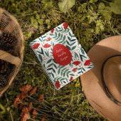 赤と緑の魔法の庭の水色の花 ノートブック