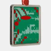 赤と緑の1123抽象芸術アート メタルオーナメント (右)