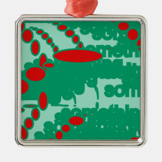 赤と緑の1123抽象芸術アート メタルオーナメント