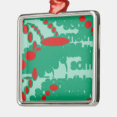 赤と緑の1123抽象芸術アート メタルオーナメント (左)