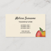 赤と緑の2つの漫画のリンゴ先生/家庭教師 名刺 (裏面)