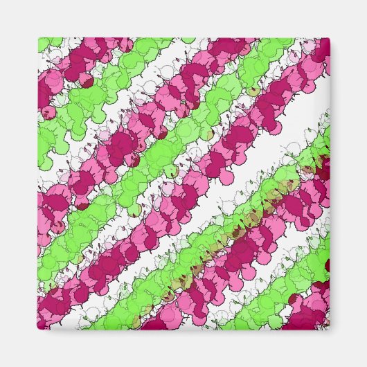 赤と緑の（ばちゃばちゃ）跳ねる 動揺して マグネット (正面)