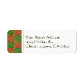 赤と緑の(紋章の)フラ・ダ・リカスタム住所 シール (正面)