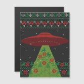 赤と緑のUFOトラクタービーム醜いクリスマス (正面/裏面)