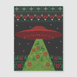 赤と緑のUFOトラクタービーム醜いクリスマス