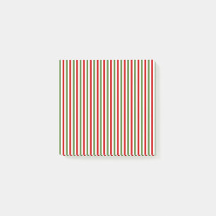 赤と緑ストライプののPost-Itノート ポストイット