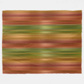 赤と緑ストライプの フリースブランケット (正面(横))