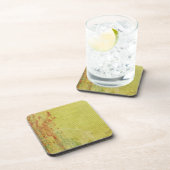 赤と緑絵を描のヴィンテージ壁紙抽象芸術 コースター (右側)