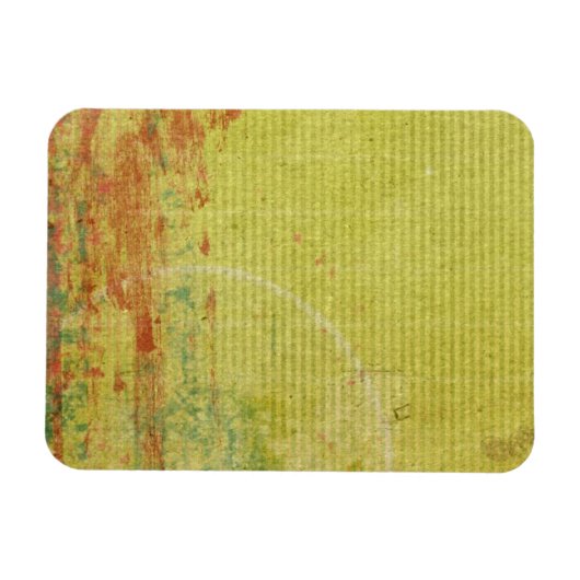 赤と緑絵を描のヴィンテージ壁紙抽象芸術 マグネット (横)