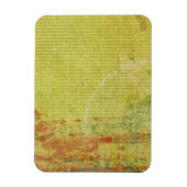 赤と緑絵を描のヴィンテージ壁紙抽象芸術 マグネット (縦)