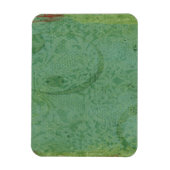 赤と緑絵を描のヴィンテージ壁紙抽象芸術 マグネット (縦)