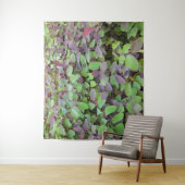 赤と緑葉の枝の写真 タペストリー (インサイチュ)