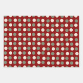 赤と緑 ラッピングペーパーシート (正面)